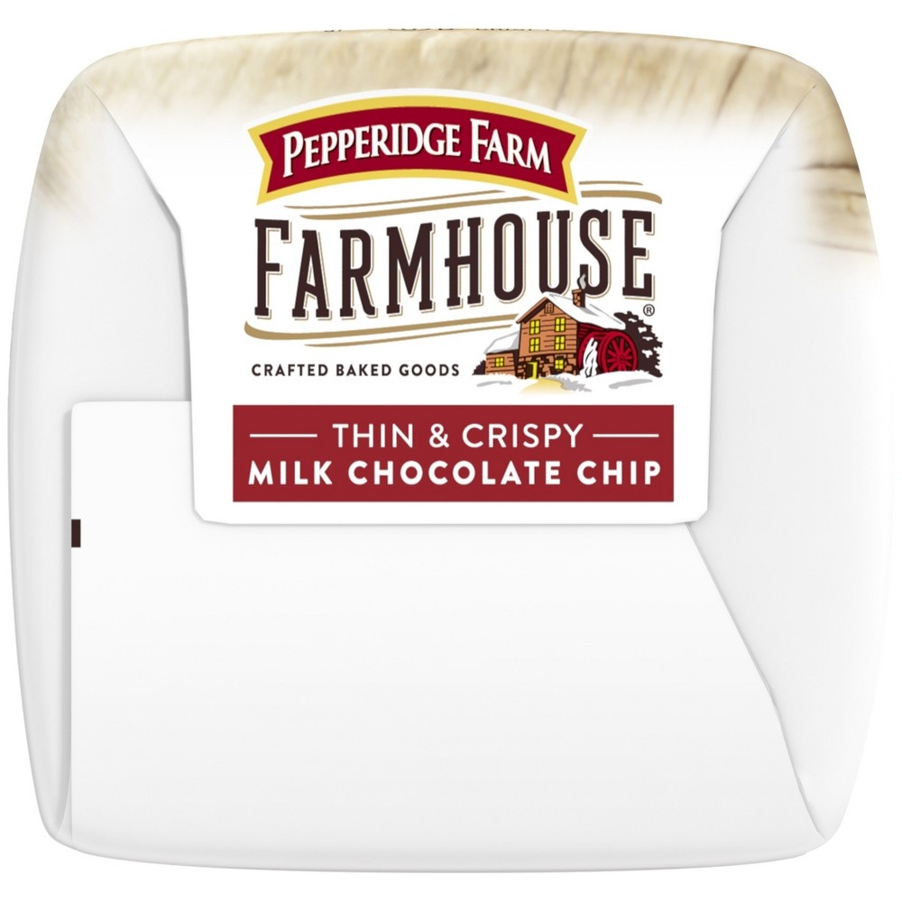 slide 5 of 9, Pepperidge Farm Farmhouse Thin & Crispy Milk Chocolate Chip Cookies - 6.9oz, 