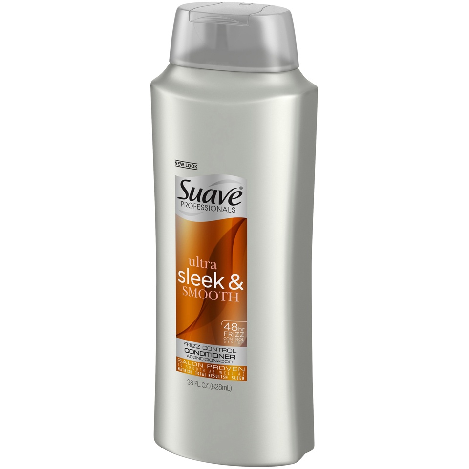 slide 3 of 4, Suave Professionals Smoothing Conditioner for Frizz Control Ultra Sleek and Smooth, 28 fl oz