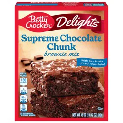 Betty Crocker Delights Supreme Chocolate Chunk Brownie Mix, 18 oz.