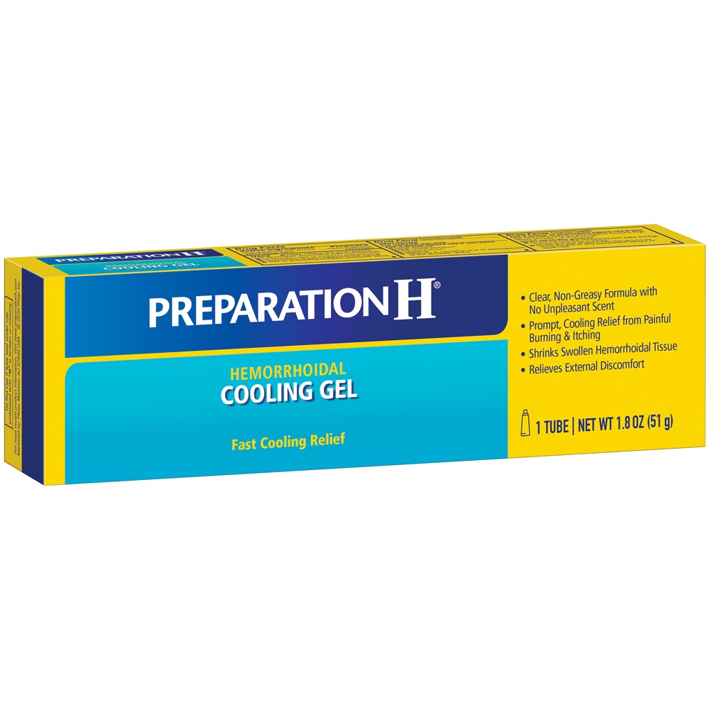 slide 5 of 6, PREPARATION H Hemorrhoid Symptom Treatment Cooling Gel, Fast Discomfort Relief with Vitamin E and Aloe, Tube (1.8 Ounce), 1.8 oz