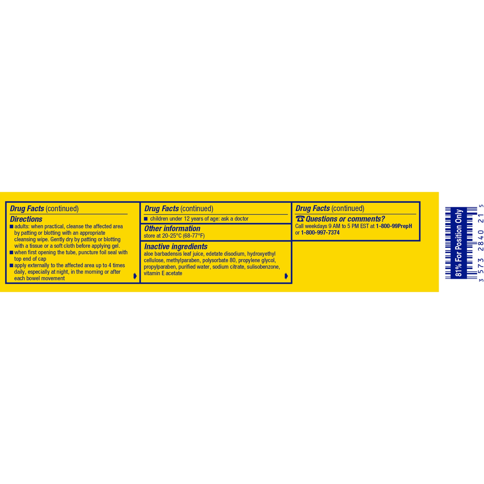 slide 6 of 6, PREPARATION H Hemorrhoid Symptom Treatment Cooling Gel, Fast Discomfort Relief with Vitamin E and Aloe, Tube (1.8 Ounce), 1.8 oz