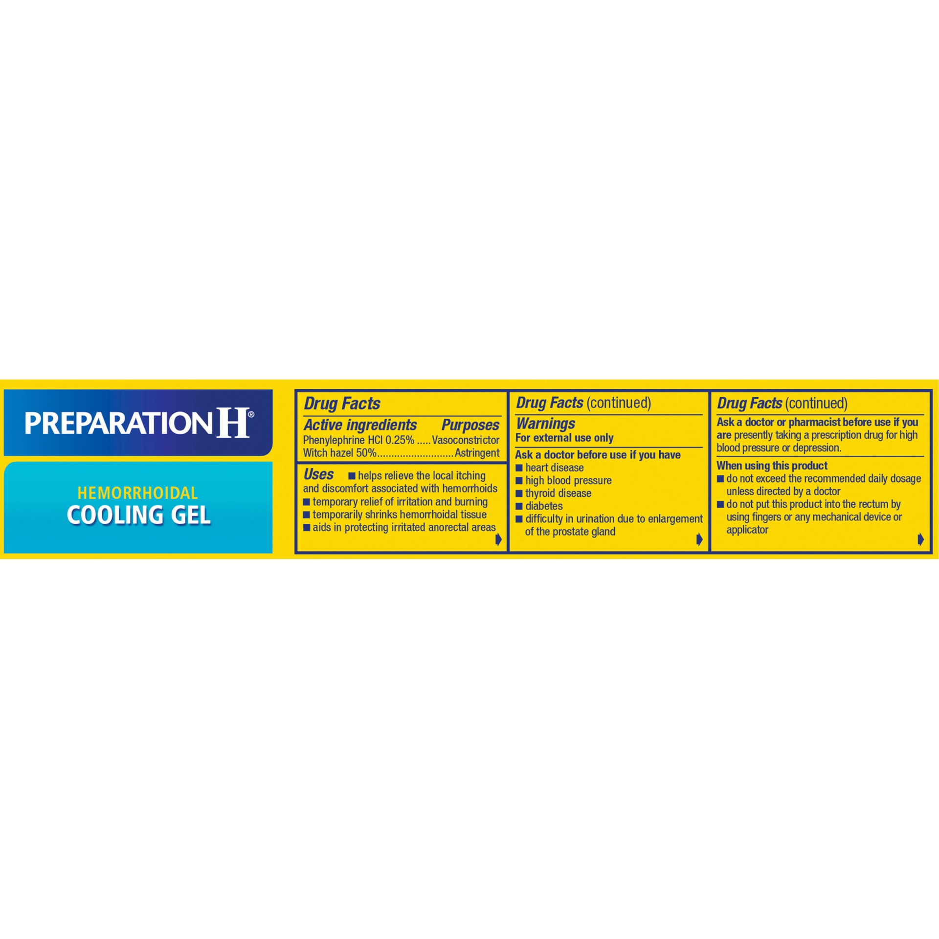 slide 2 of 6, PREPARATION H Hemorrhoid Symptom Treatment Cooling Gel, Fast Discomfort Relief with Vitamin E and Aloe, Tube (1.8 Ounce), 1.8 oz