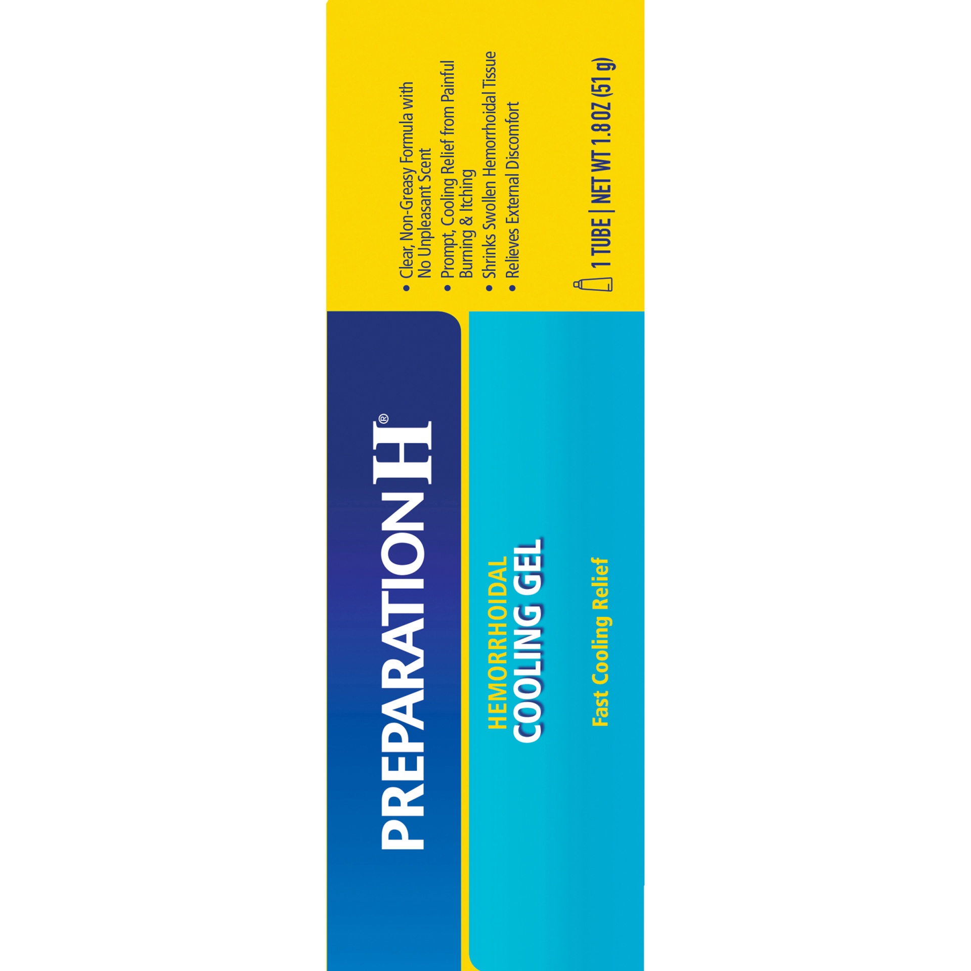 slide 4 of 6, PREPARATION H Hemorrhoid Symptom Treatment Cooling Gel, Fast Discomfort Relief with Vitamin E and Aloe, Tube (1.8 Ounce), 1.8 oz