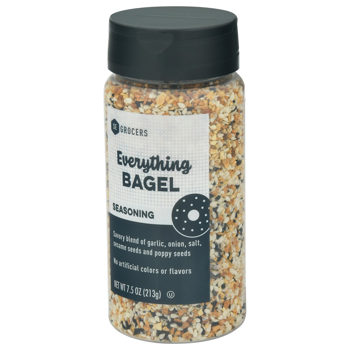 slide 2 of 14, SE Grocers Evrythng Bagel Seson, 7.5 oz