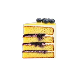 The Fresh Market Lemon Blueberry Towering Cake Slice