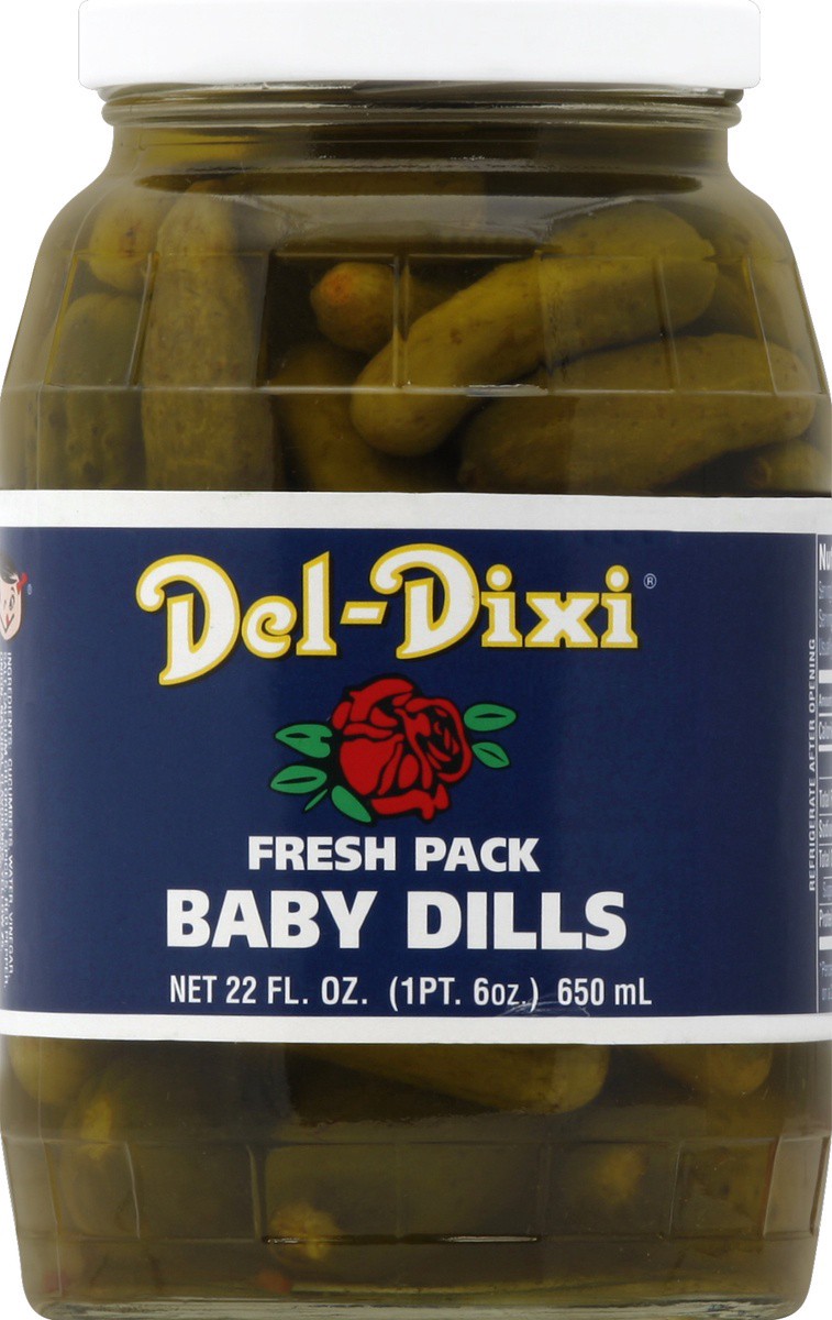 slide 2 of 2, Del-Dixi Baby Dills 22 oz, 22 oz