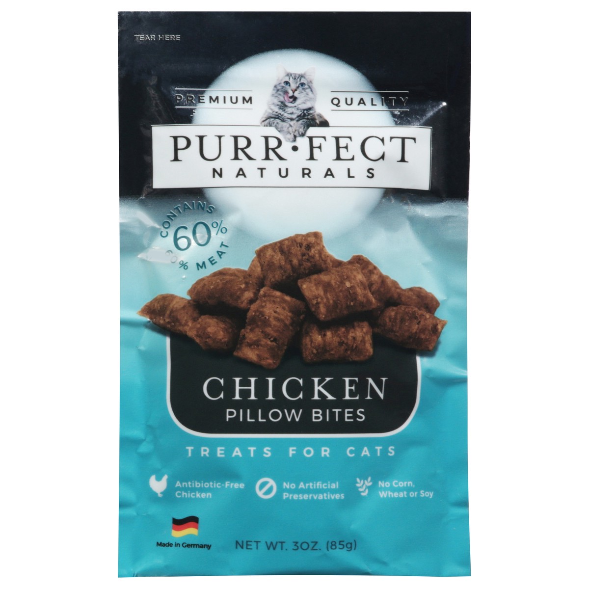 slide 2 of 4, Purrfect Naturals Pillow Bites Chicken Treats for Cats 3 oz, 3 oz