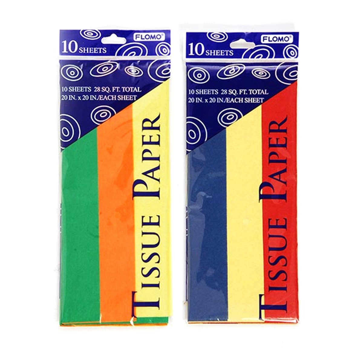 slide 1 of 1, 3 Multi Primary Color Tissue, 1 ct