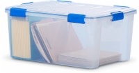 slide 1 of 1, Ziploc Weather-Tight Storage Box - Clear, 60 qt