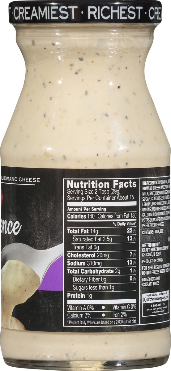 slide 11 of 13, Kraft Indulgence Creamy Caesar Dressing 15 fl oz Bottle, 15 fl oz