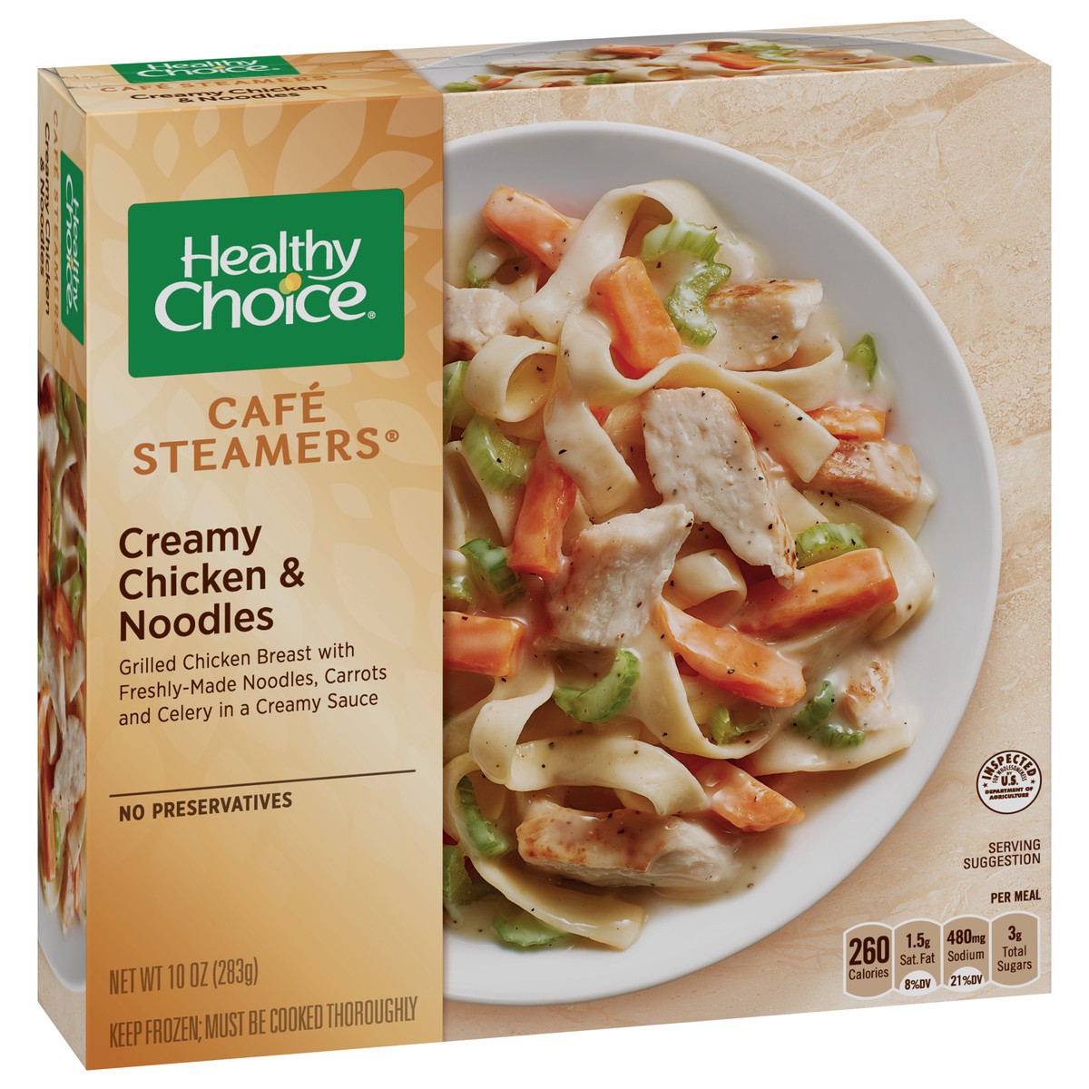 slide 5 of 11, Healthy Choice Cafe Steamers Creamy Chicken & Noodles 10 oz, 10 oz