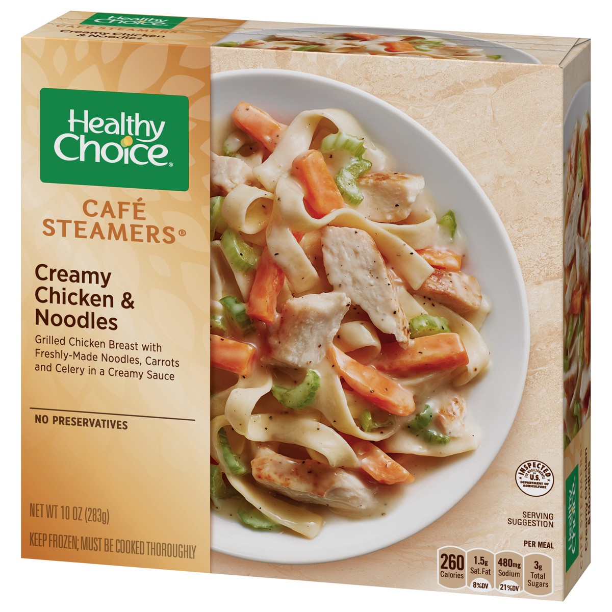 slide 2 of 11, Healthy Choice Cafe Steamers Creamy Chicken & Noodles 10 oz, 10 oz