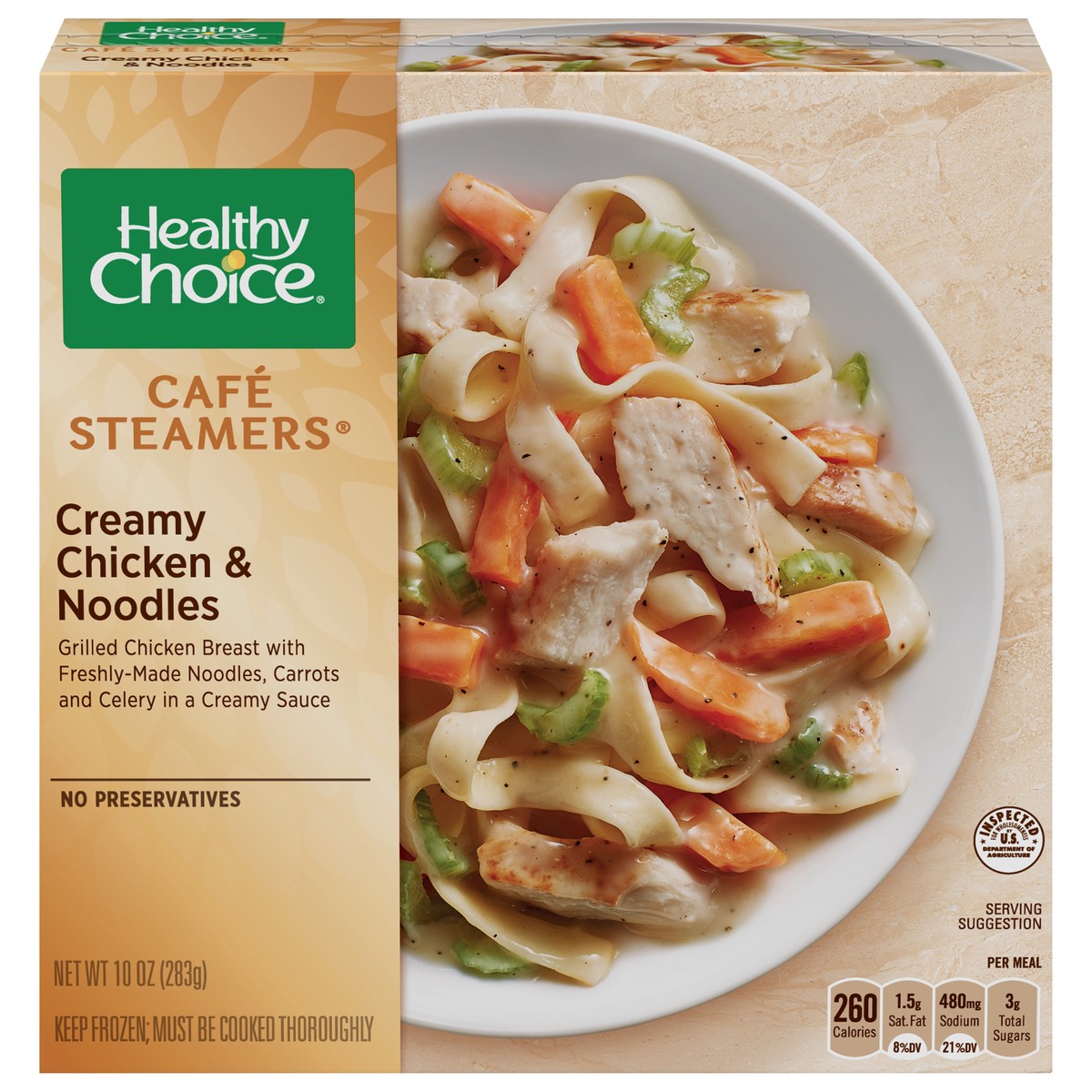 slide 1 of 11, Healthy Choice Cafe Steamers Creamy Chicken & Noodles 10 oz, 10 oz