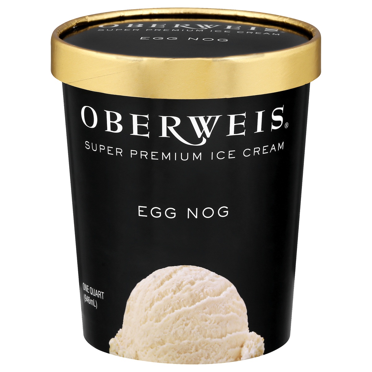 slide 1 of 1, Oberweis Eggnog Ice Cream, 32 oz