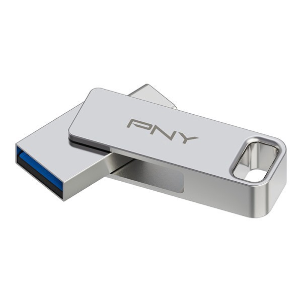 slide 8 of 8, PNY Duo Link Usb 3.2 Type-C Dual Flash Drives, 128Gb, Silver, 1 ct
