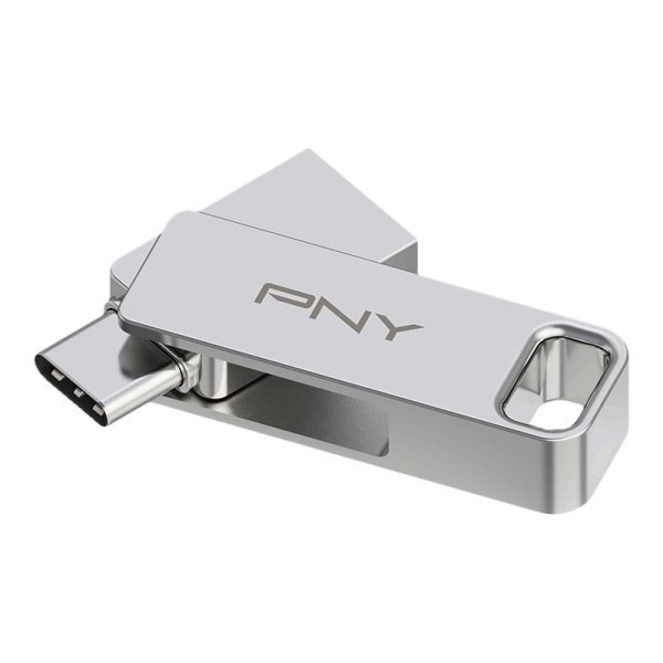 slide 7 of 8, PNY Duo Link Usb 3.2 Type-C Dual Flash Drives, 128Gb, Silver, 1 ct