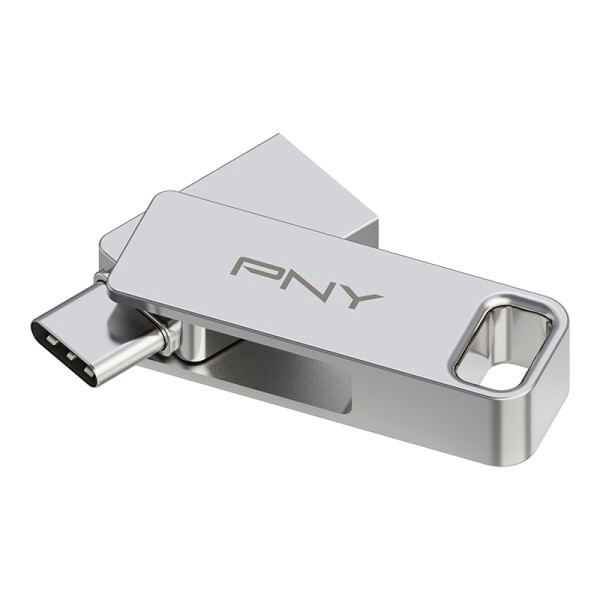 slide 1 of 8, PNY Duo Link Usb 3.2 Type-C Dual Flash Drives, 128Gb, Silver, 1 ct