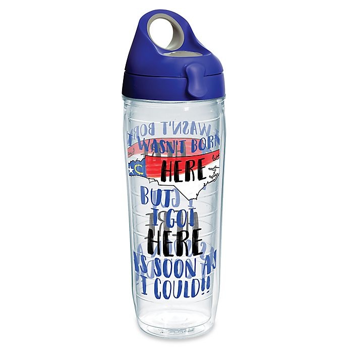 slide 1 of 1, Tervis North Carolina Got Here Water Bottle with Lid, 24 oz