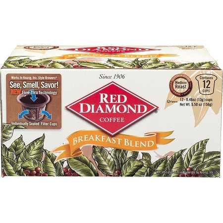 slide 1 of 1, Red Diamond Breakfast Blend K-Cups - 12 ct, 12 ct