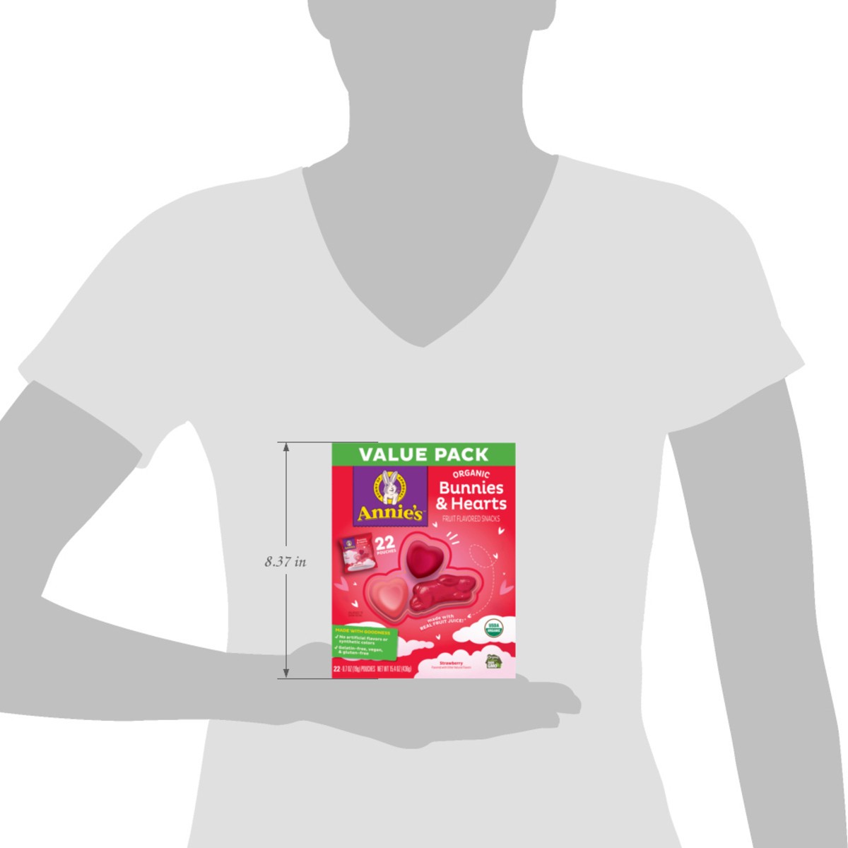 slide 14 of 15, ANNIES ORGANIC FRUIT SNACKS STRAWBERRY BUNNY & HEARTS, 15.4 oz