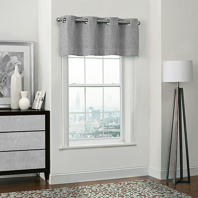 slide 2 of 2, Quinn 100% Blackout Window Valance - Gray, 1 ct