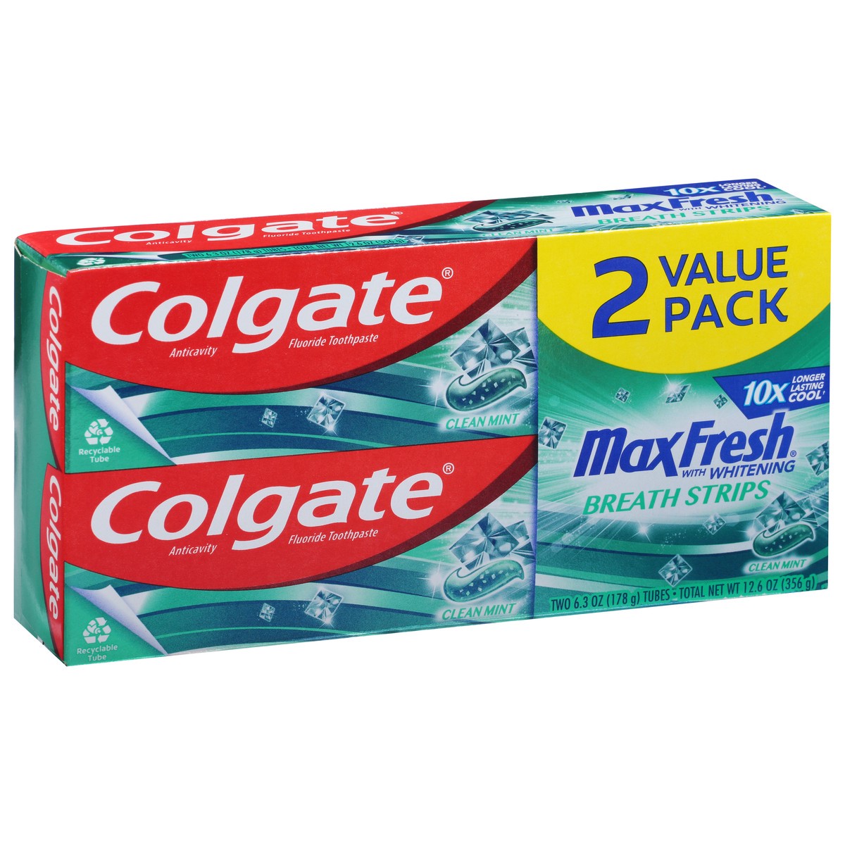 slide 7 of 10, Colgate MaxFresh Clean Mint Toothpaste, 6.3 Oz. 2 pack, 2 ct