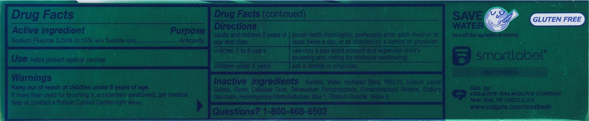 slide 2 of 10, Colgate MaxFresh Clean Mint Toothpaste, 6.3 Oz. 2 pack, 2 ct