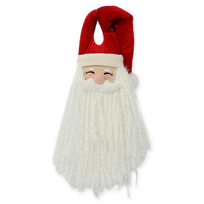 slide 1 of 1, Winter Wonderland Santa Flowing Beard Door Hanger - Red/White, 1 ct