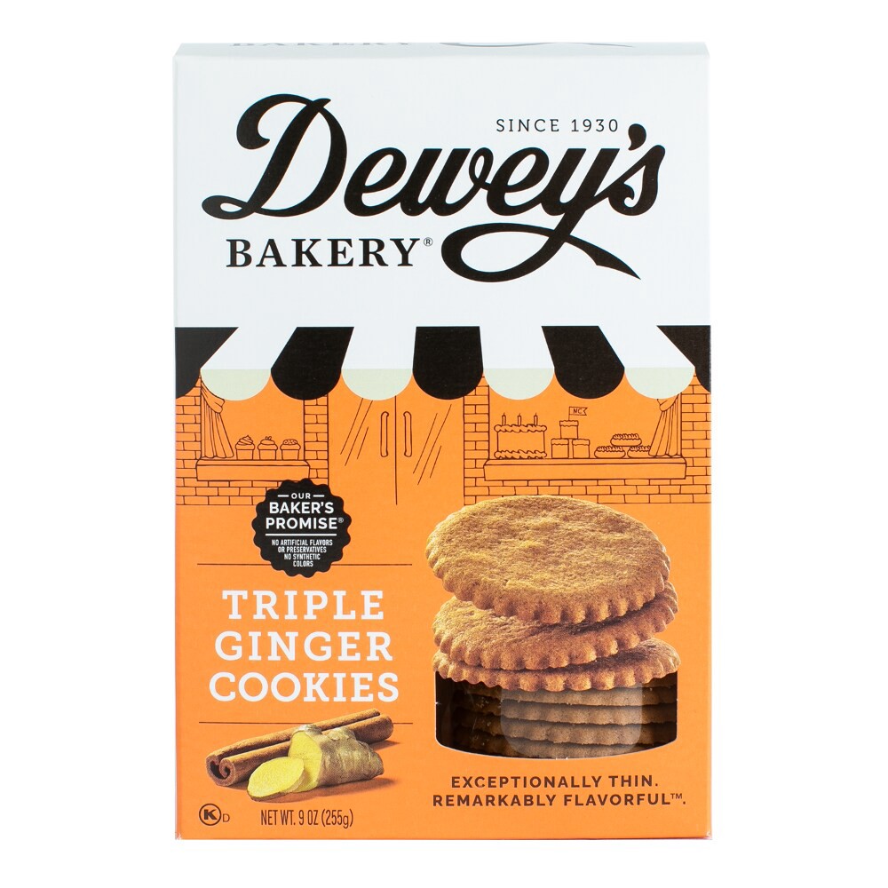 slide 1 of 6, Dewey's Triple Ginger Thins Cookies, 9 oz