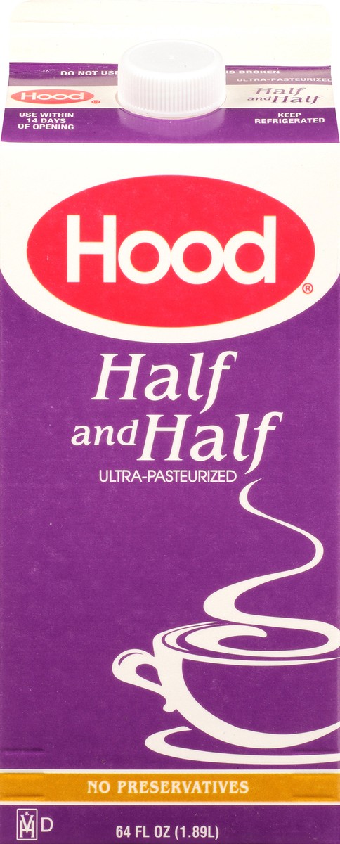slide 4 of 10, Hood Half & Half, 64 oz, 1/2 gal
