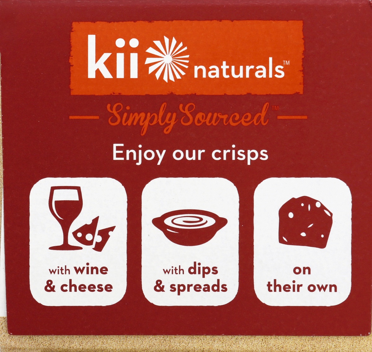 slide 3 of 4, Kii Naturals Cranberry & Sea Salt Artisan Crisps 5 oz, 5 oz