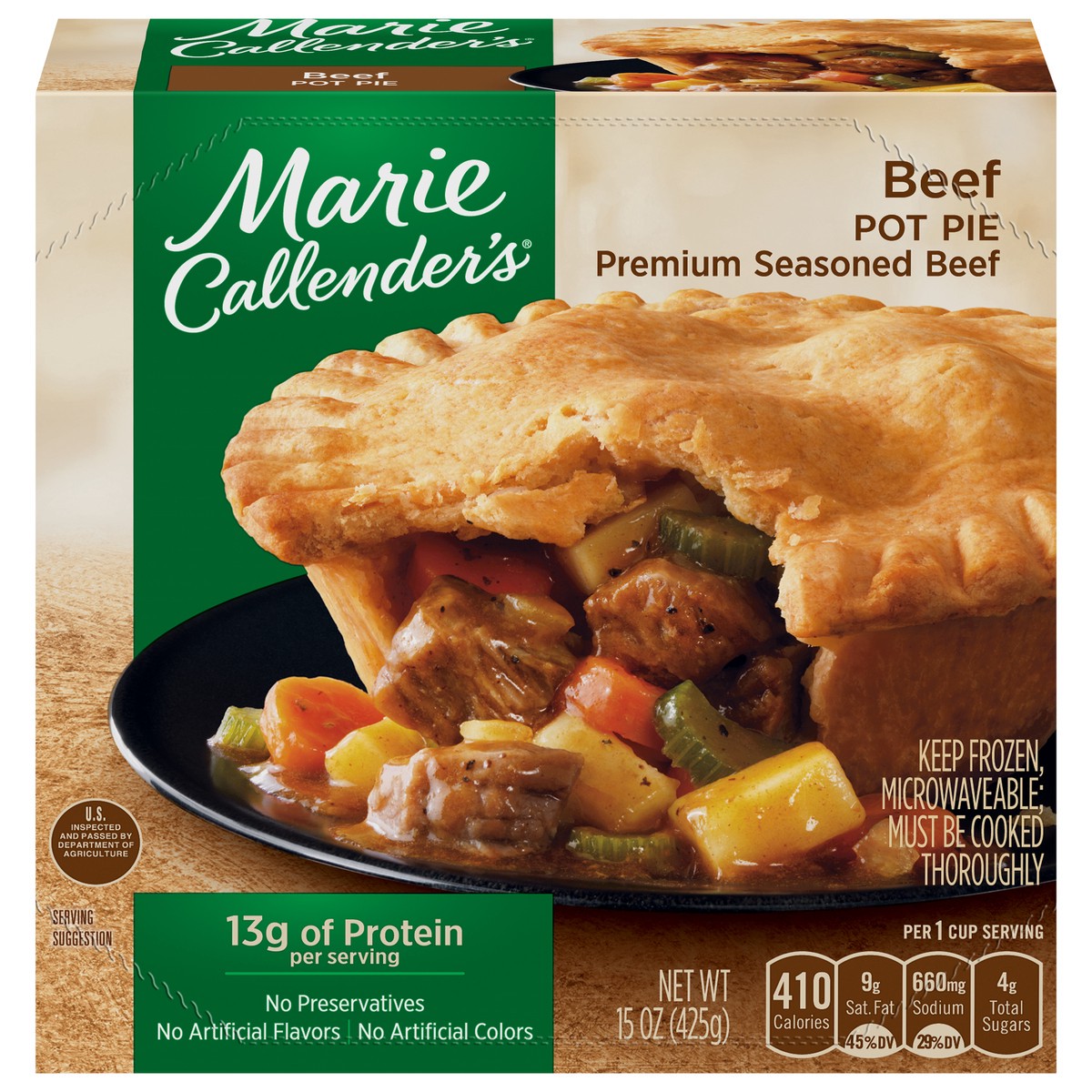 slide 1 of 5, Marie Callender's Beef Pot Pie 15 oz, 15 oz