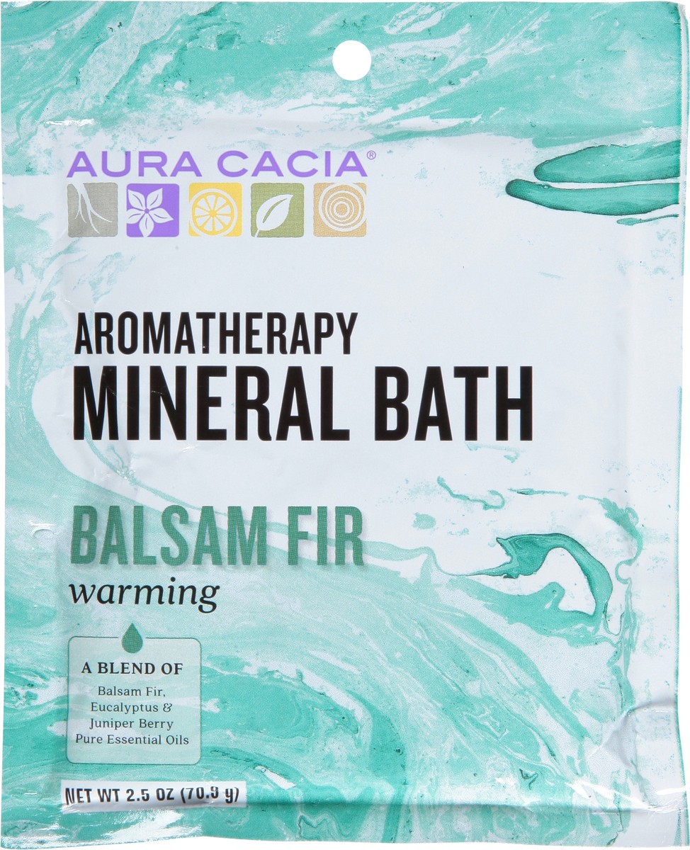 slide 2 of 9, Aura Cacia Warming Aromatherapy Balsam Fir Mineral Bath 2.5 oz, 2.5 oz