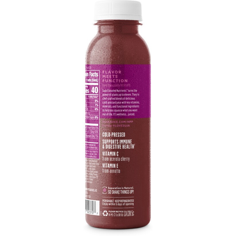 slide 6 of 10, Suja Organic Gut Health Elderberry Ginger Cold Pressed Juice Drink, 12 fl oz Bottle, 12 fl oz