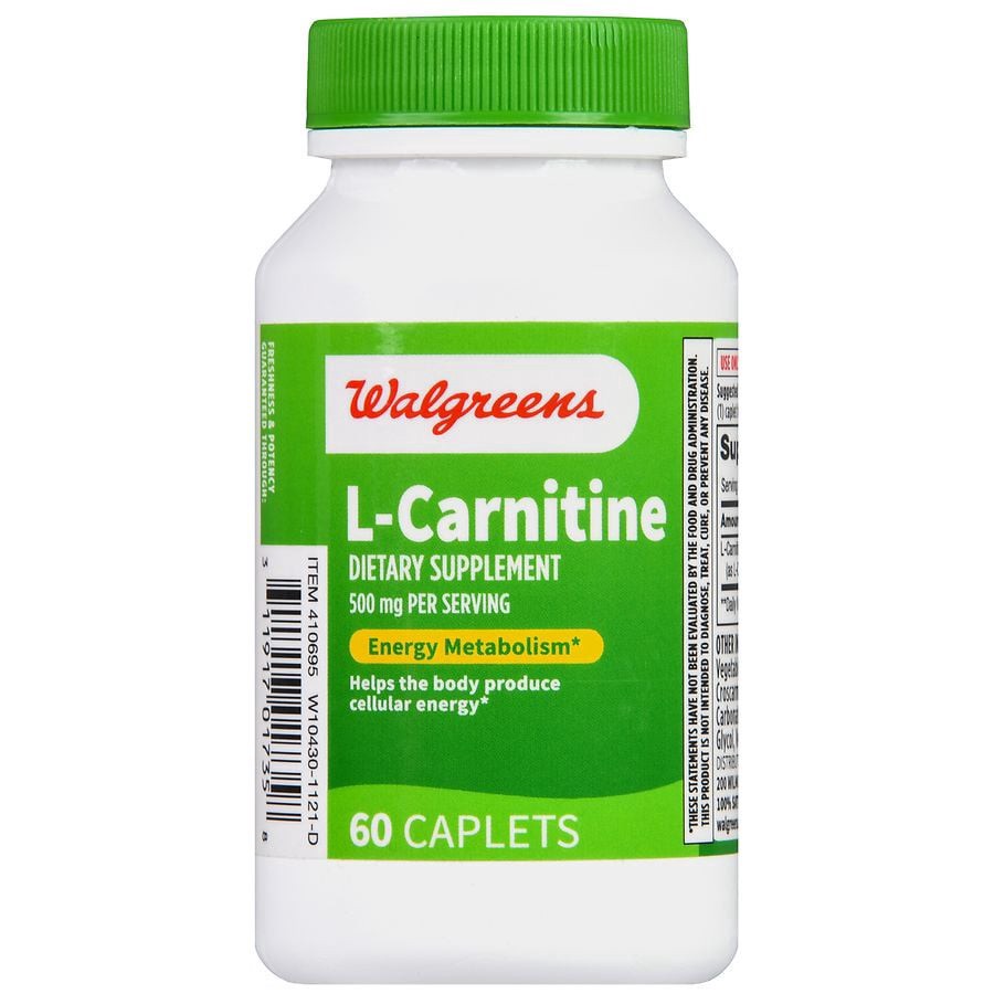 slide 5 of 5, Walgreens L-Carnitine 500 mg, 60 ct