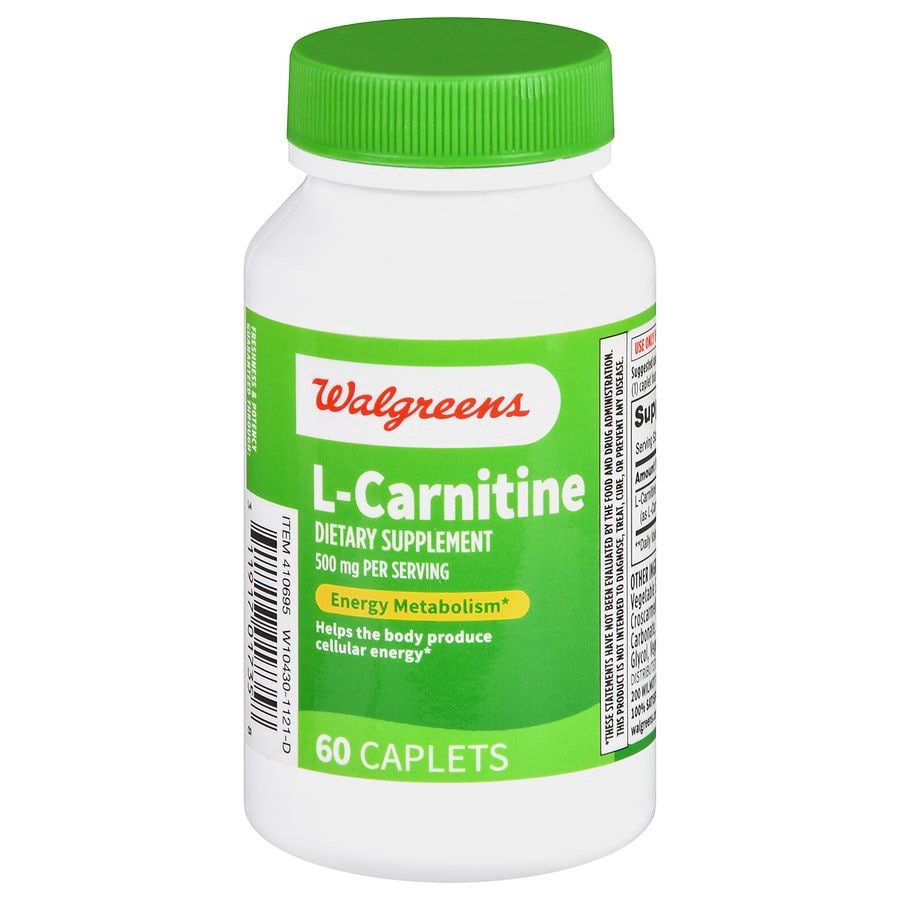 slide 1 of 5, Walgreens L-Carnitine 500 mg, 60 ct