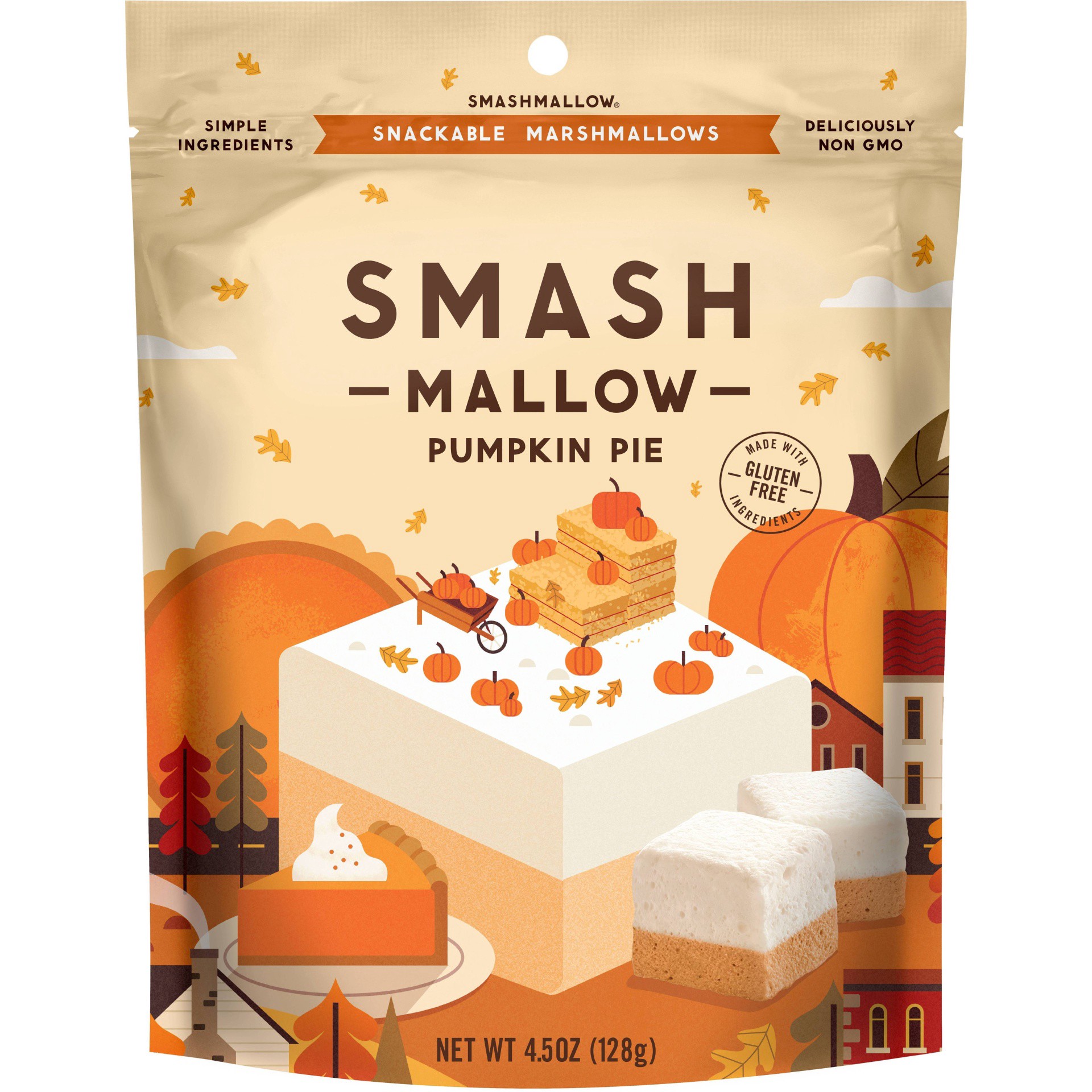 slide 1 of 4, SmashMallow Pumpkin Pie Marshmallow Treats, 4.5 oz