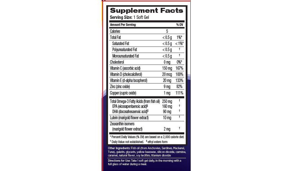 slide 2 of 4, Bausch + Lomb Ocuvite Eye Performance Softgels, 50 ct