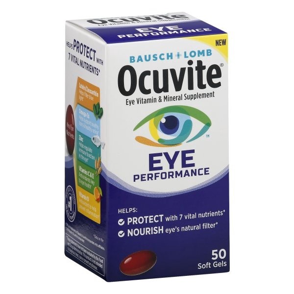 slide 1 of 4, Bausch + Lomb Ocuvite Eye Performance Softgels, 50 ct