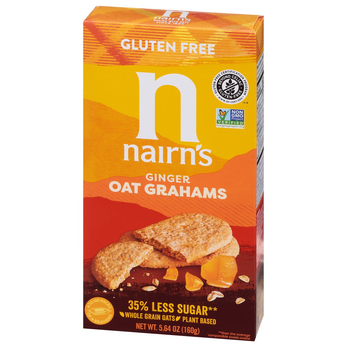 slide 3 of 9, Nairn's Gluten Free Ginger Oat Grahams 4 ea, 5.63 oz