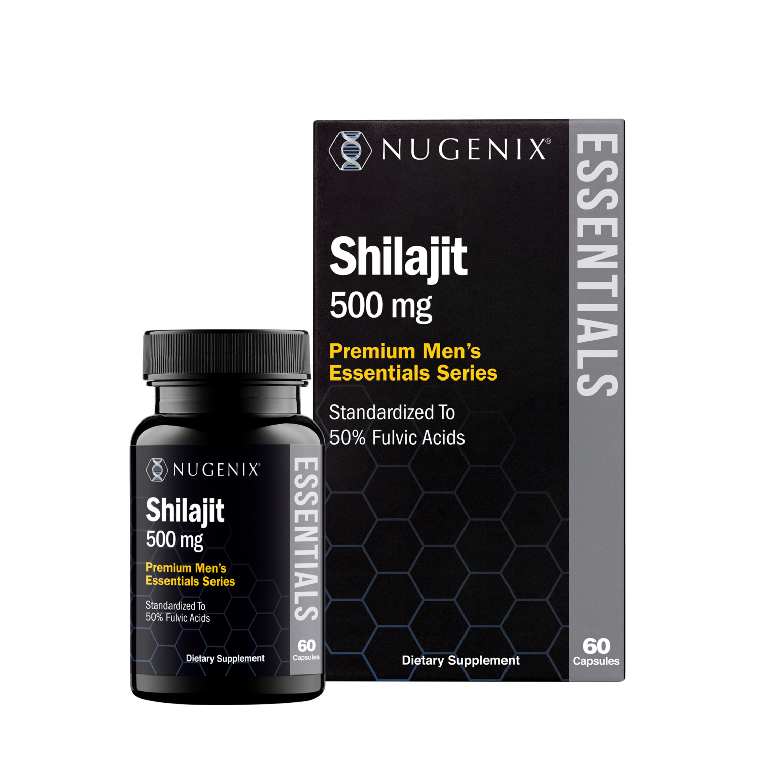 slide 3 of 4, Nugenix 500 mg Shilajit 60 Capsules, 60 ct