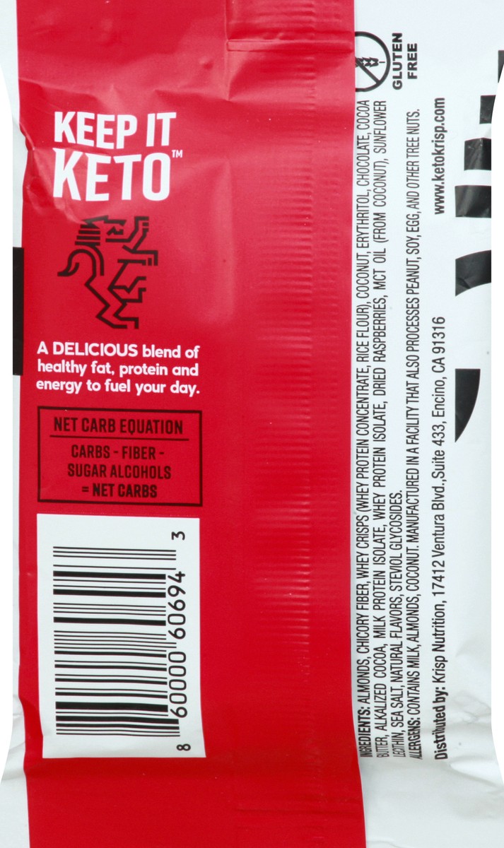 slide 4 of 13, Keto Crisp Choc Raspberry Keto Bar, 1.8 oz