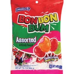Colombina Columbina Bon Bon Bum Surtido (Assorted Bubble Gum Pops)