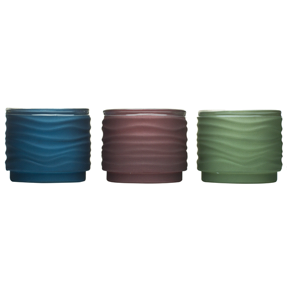 slide 1 of 1, Tiki Frosted Glass Candle Woodland Assorted colors, 1 ct