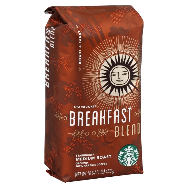 slide 1 of 2, Starbucks Breakfast Blend Ground Coffee, 1-Lb Bag, 1 ct