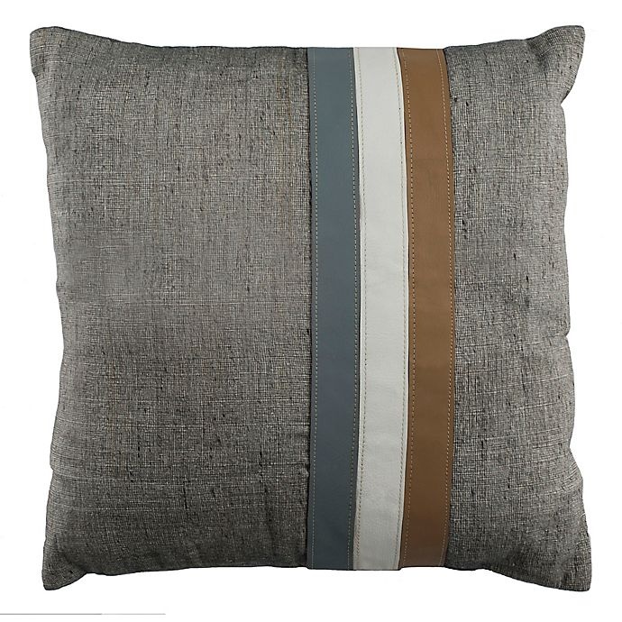 slide 1 of 3, Safavieh Kent Cowhide Square Throw Pillow - Grey/White, 1 ct