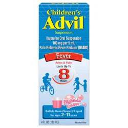 Children''s Advil Pain Reliever and Fever Reducer, Liquid Children''s Ibuprofen for Pain Relief, Bubble Gum - 4 Fl Oz