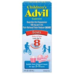 Children''s Advil Pain Reliever and Fever Reducer, Liquid Children''s Ibuprofen for Pain Relief, Bubble Gum - 4 Fl Oz