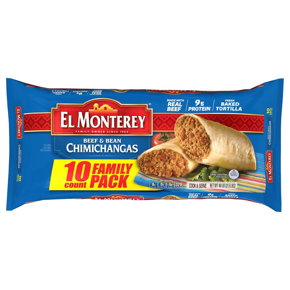  Salutem Vita - El Monterey Beef & Bean Chimichangas, 32 oz, 8  Count (Frozen) - Pack of 3 : Grocery & Gourmet Food