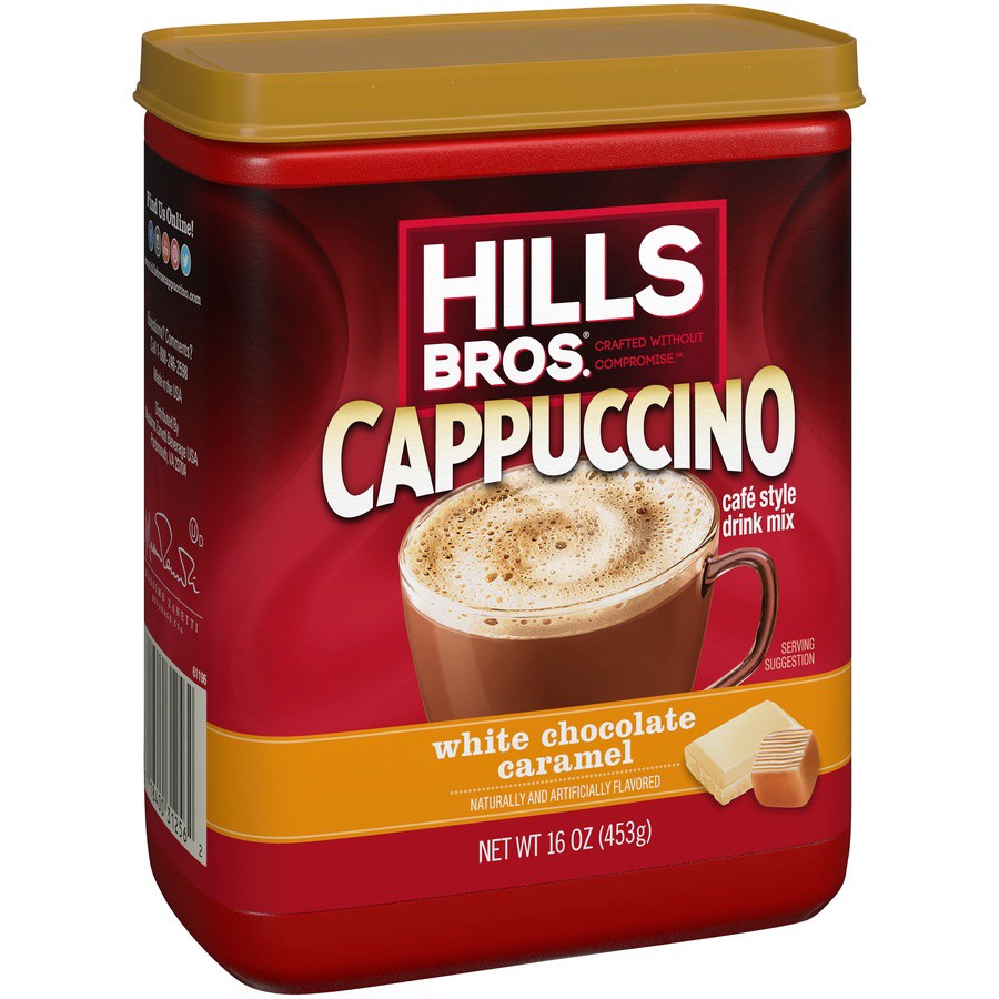 slide 2 of 8, Hills Bros. White Chocolate Caramel Cappuccino, 16 oz